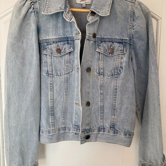 Feminine denim jacket, light blue, M. 100% cotton - Picture 3 of 3